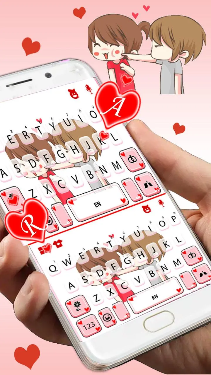 Playful Couple Keyboard Theme | Indus Appstore | Screenshot