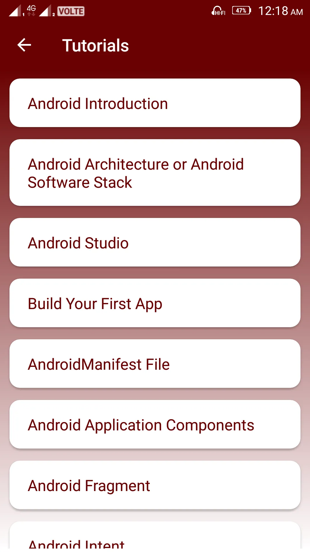 Learn Android Tutorial - Andro | Indus Appstore | Screenshot