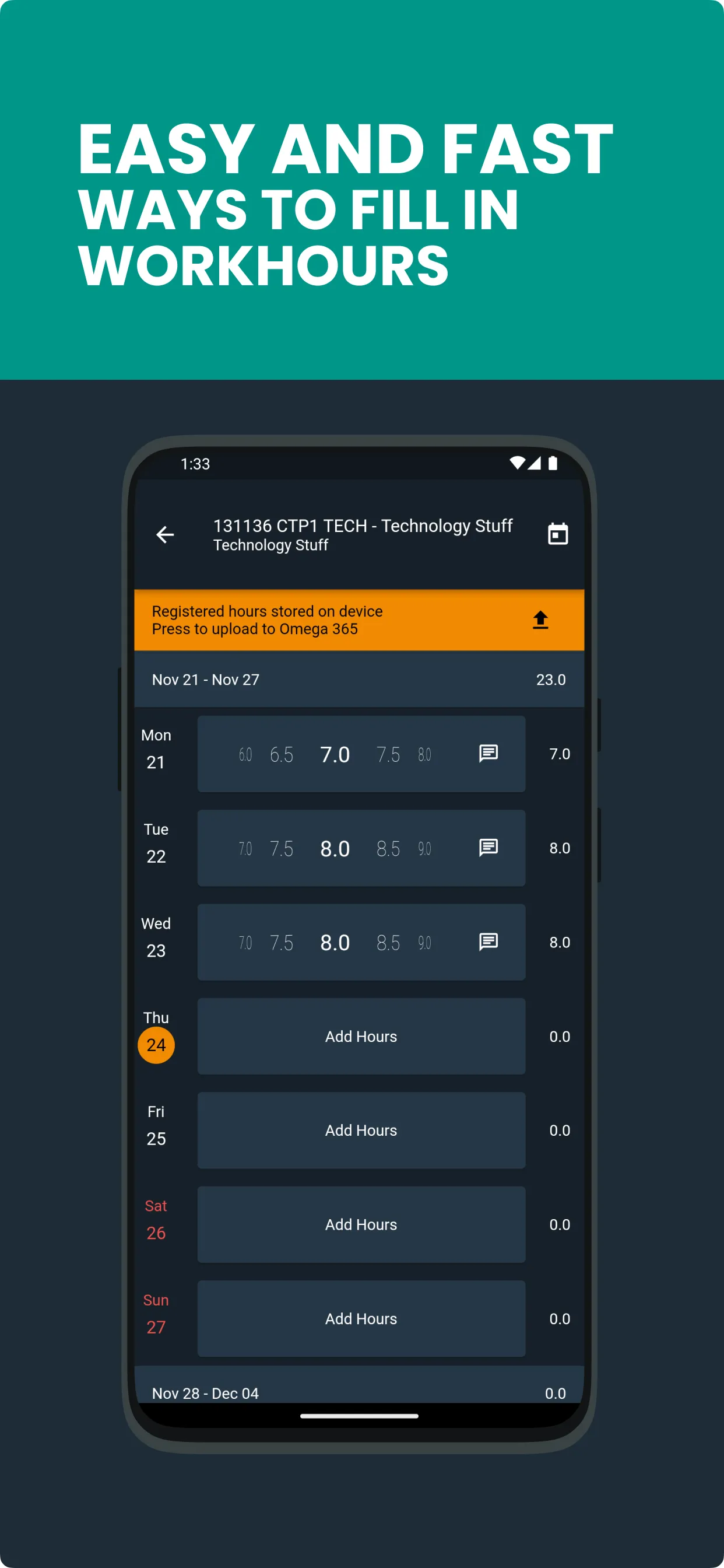 Omega 365 Timesheet | Indus Appstore | Screenshot