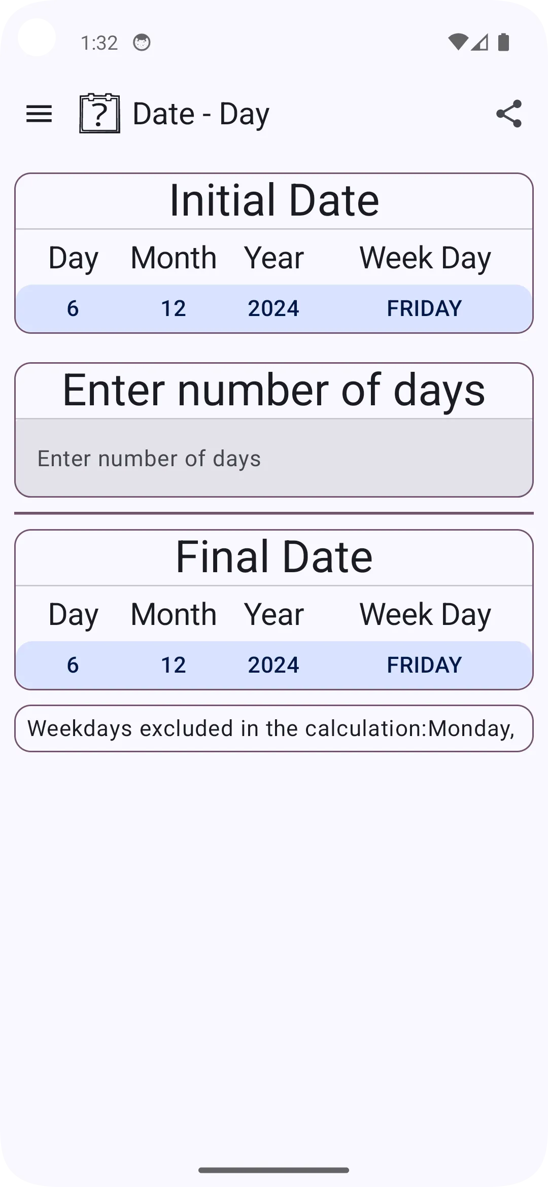 Days Calculator | Indus Appstore | Screenshot