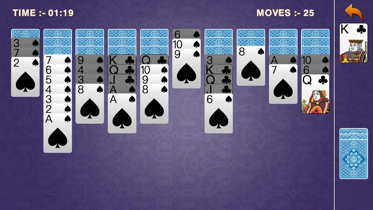 Classic Spider Solitaire Game | Indus Appstore | Screenshot