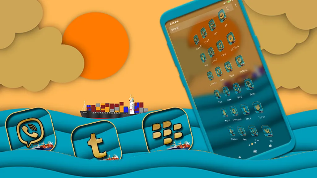 Sunrise Ocean Vector Theme | Indus Appstore | Screenshot