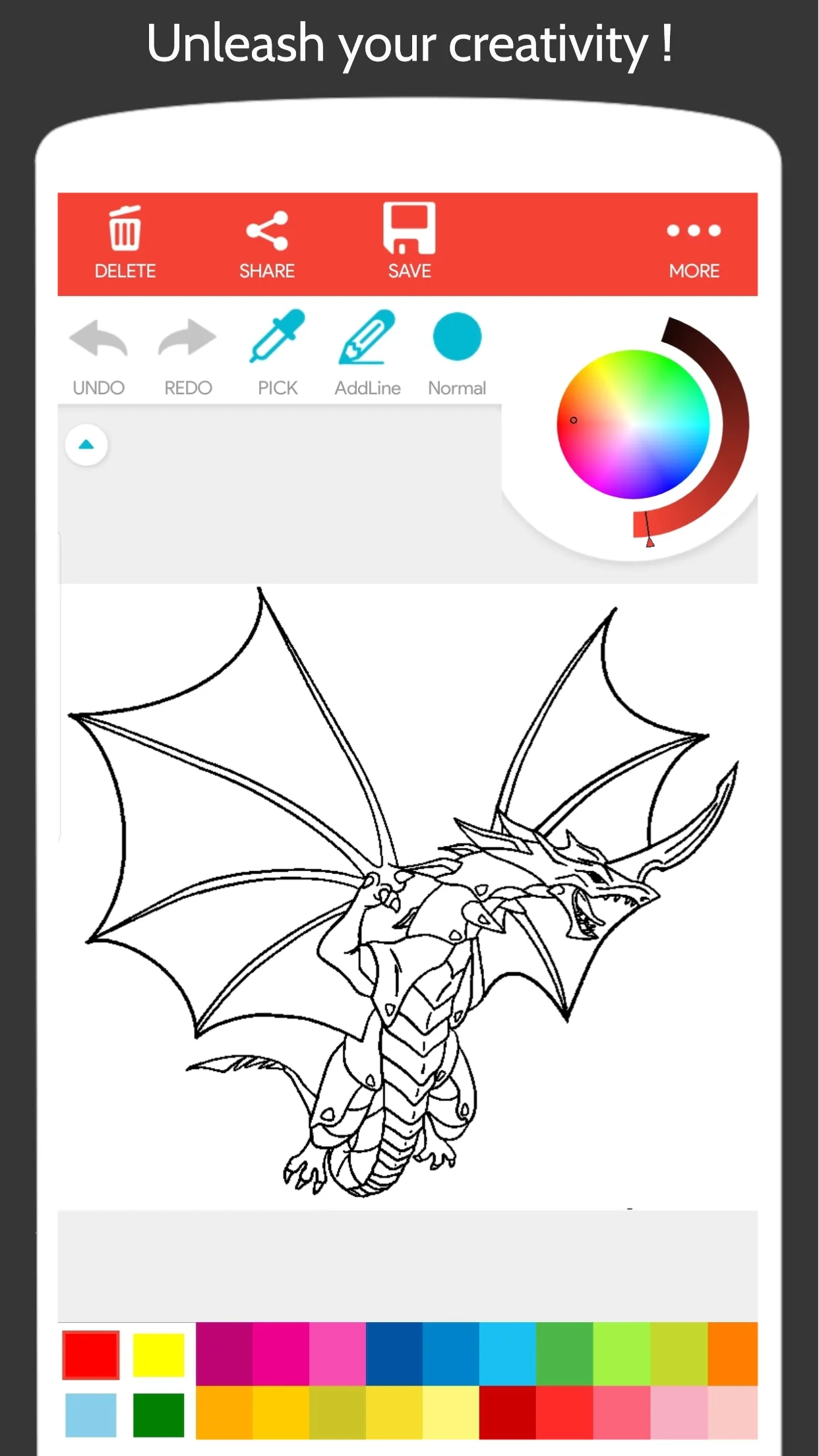 Dragon Anime Coloring Book | Indus Appstore | Screenshot