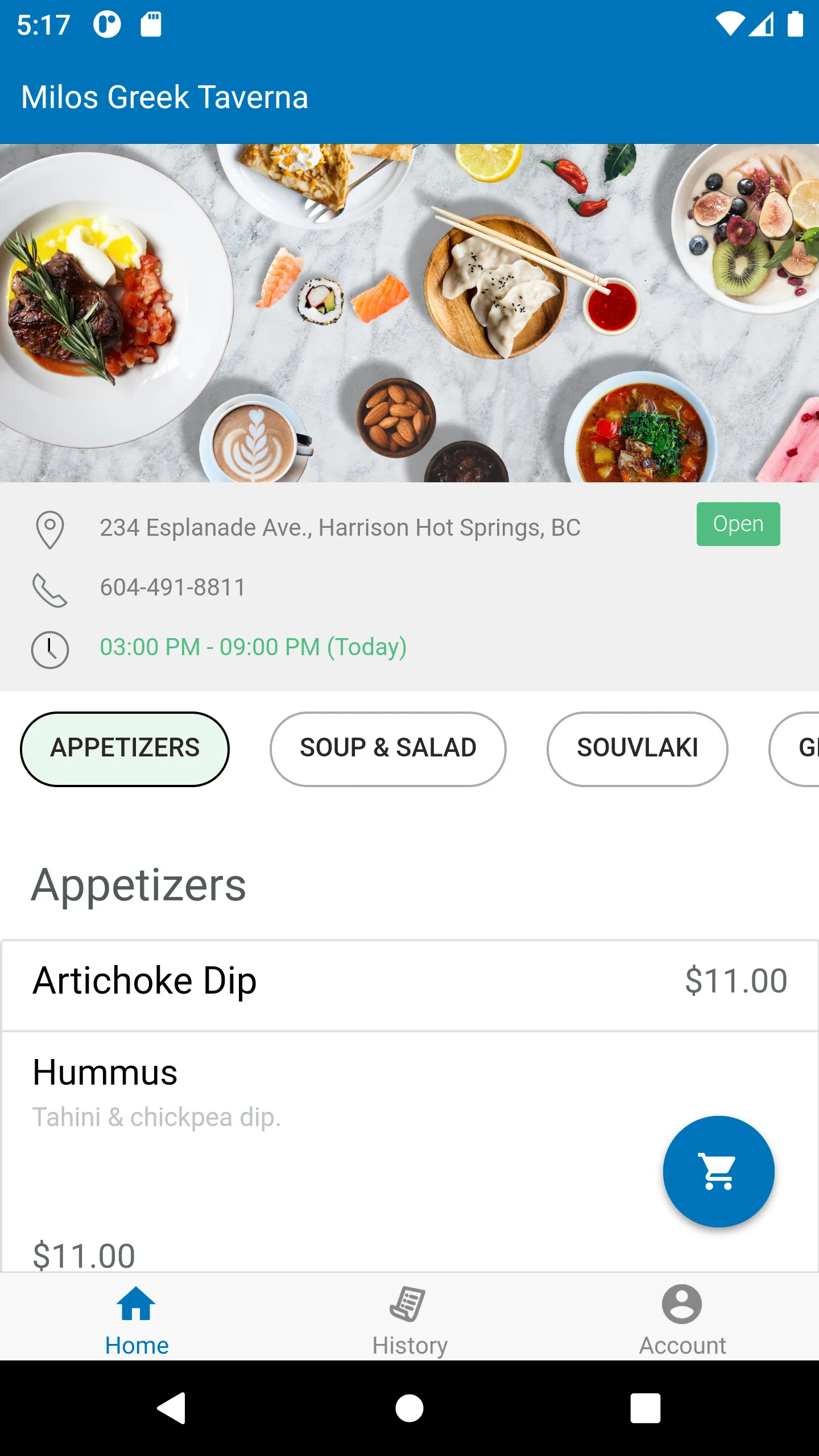 Milos Greek Taverna | Indus Appstore | Screenshot