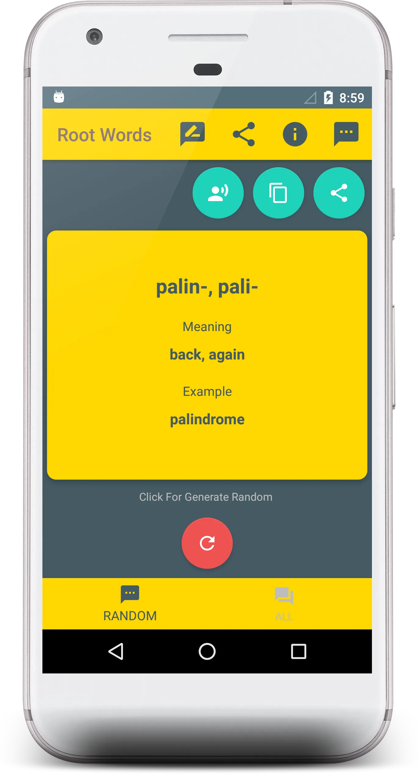 English Root Word Dictionary | Indus Appstore | Screenshot