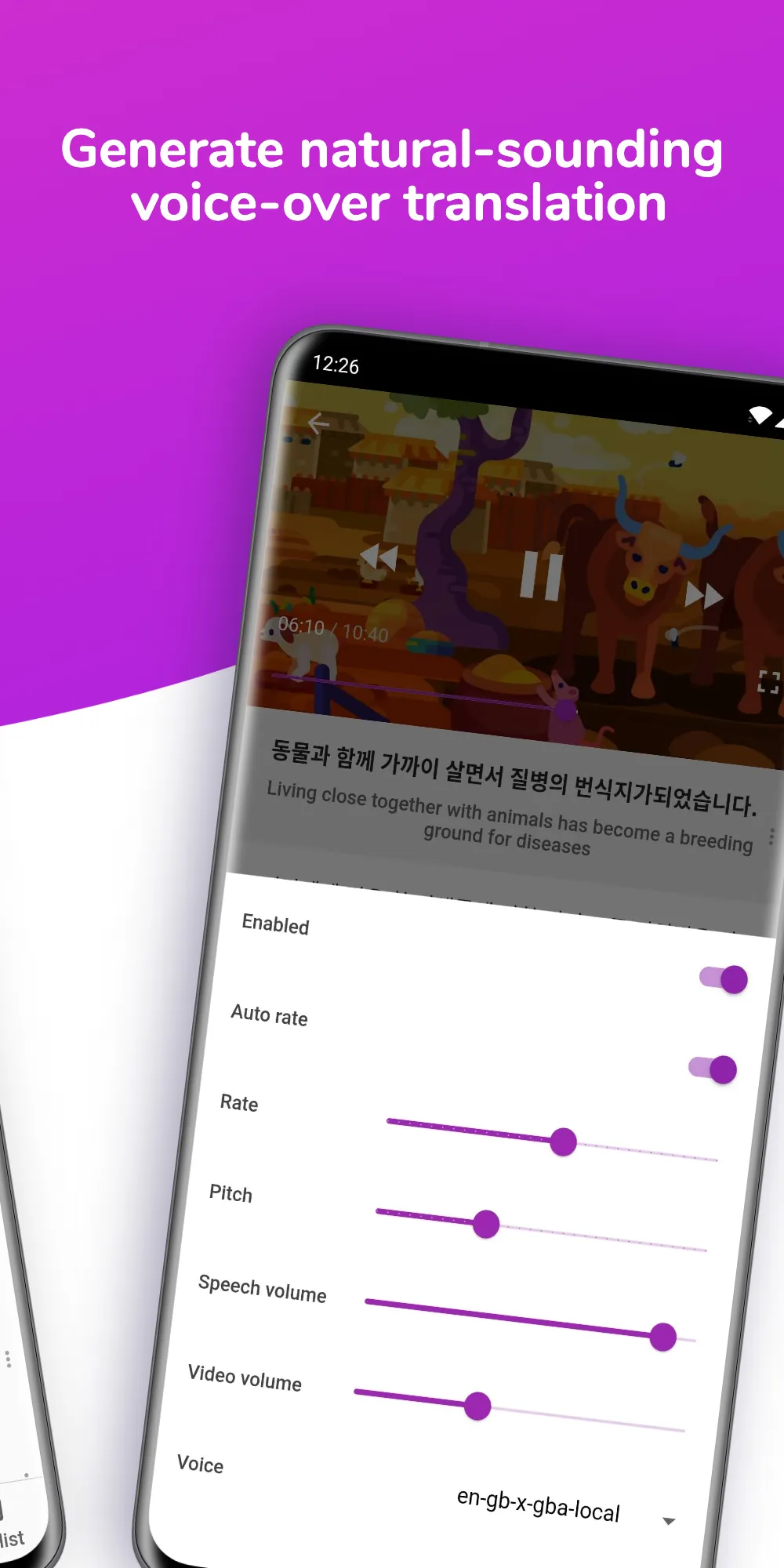 Translate subtitles for videos | Indus Appstore | Screenshot