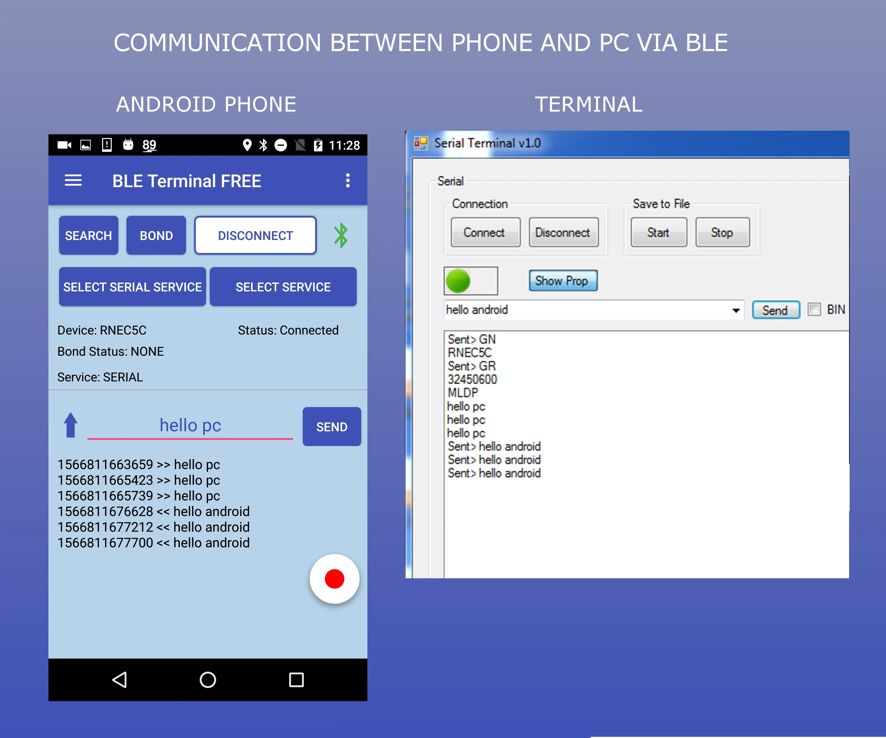 BLE Terminal | Indus Appstore | Screenshot