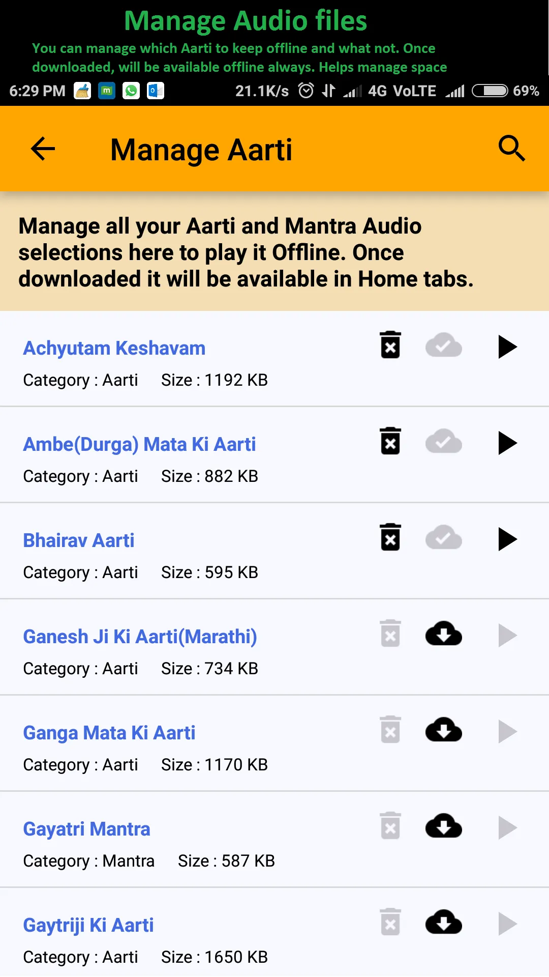 Aarti and Mantra - offline | Indus Appstore | Screenshot