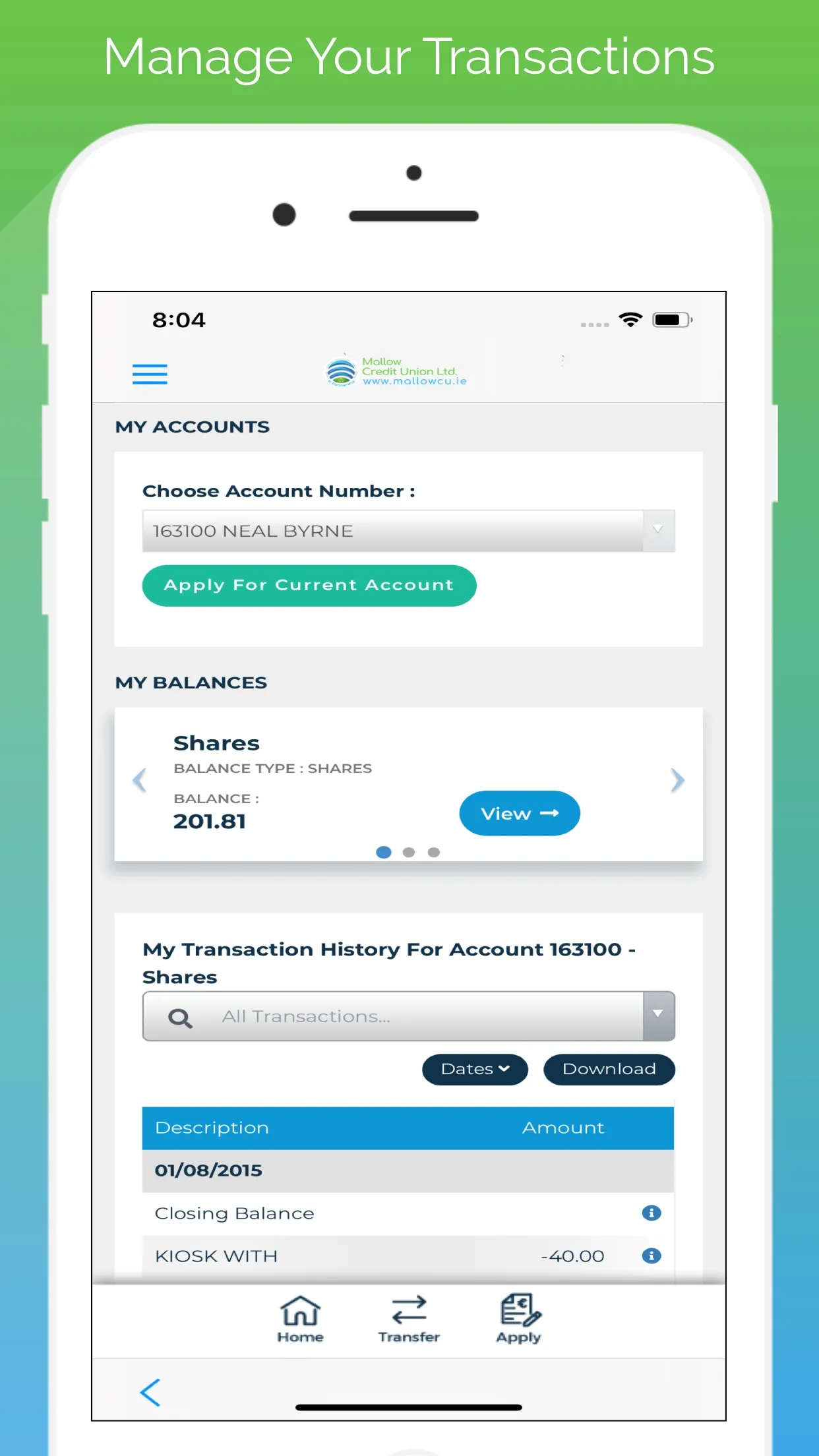 Mallow Credit Union | Indus Appstore | Screenshot