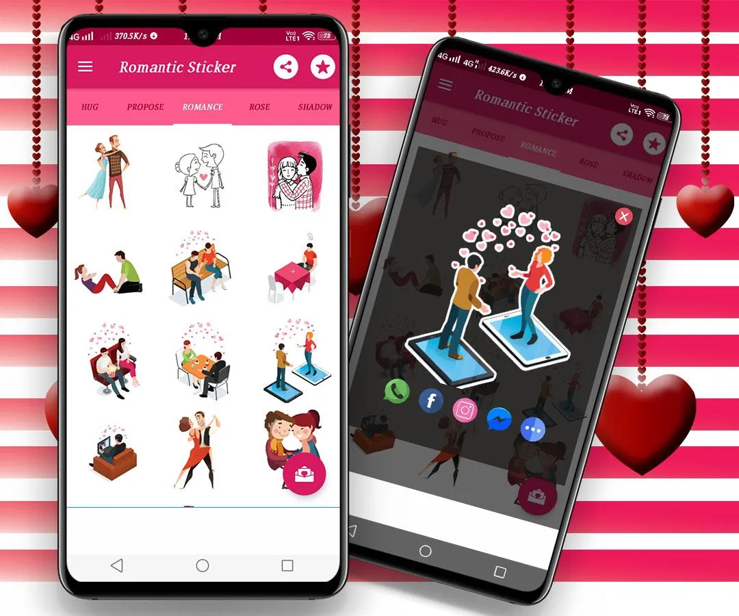 Romantic Stickers | Indus Appstore | Screenshot