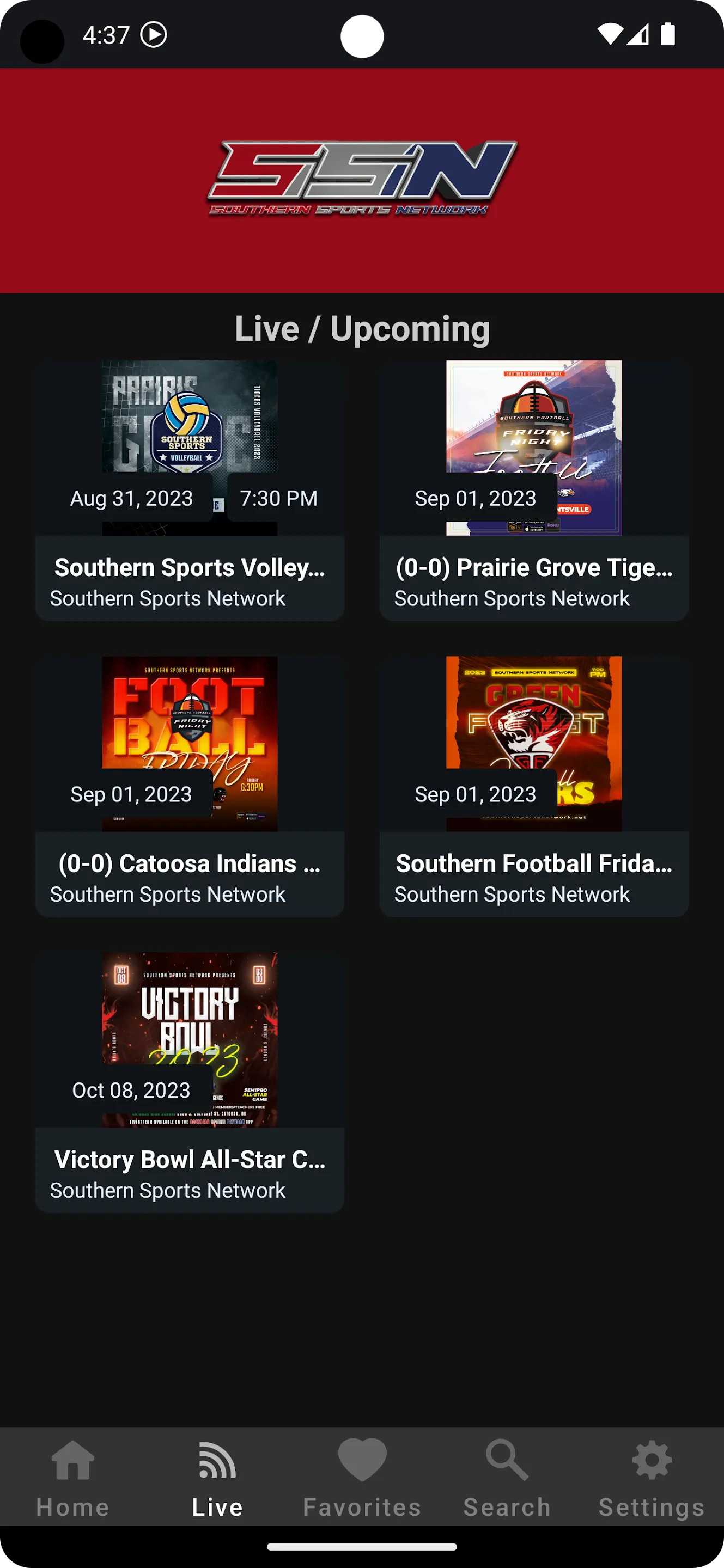 Southern Sports Network | Indus Appstore | Screenshot