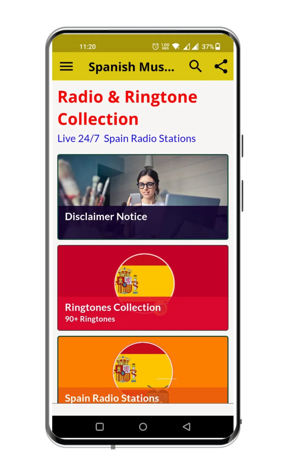 Spanish Ringtones & Radio | Indus Appstore | Screenshot