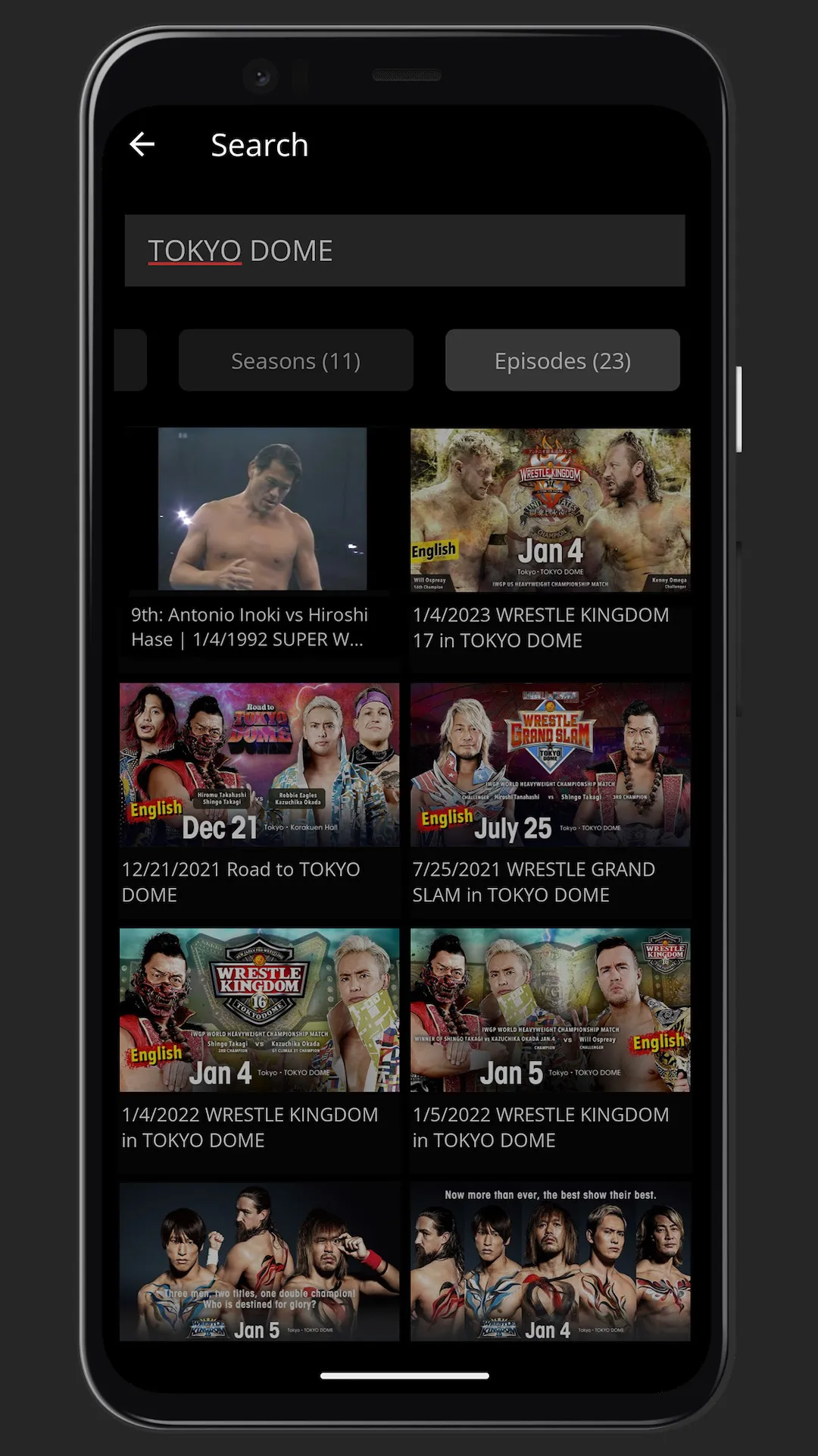 NJPW WORLD | Indus Appstore | Screenshot