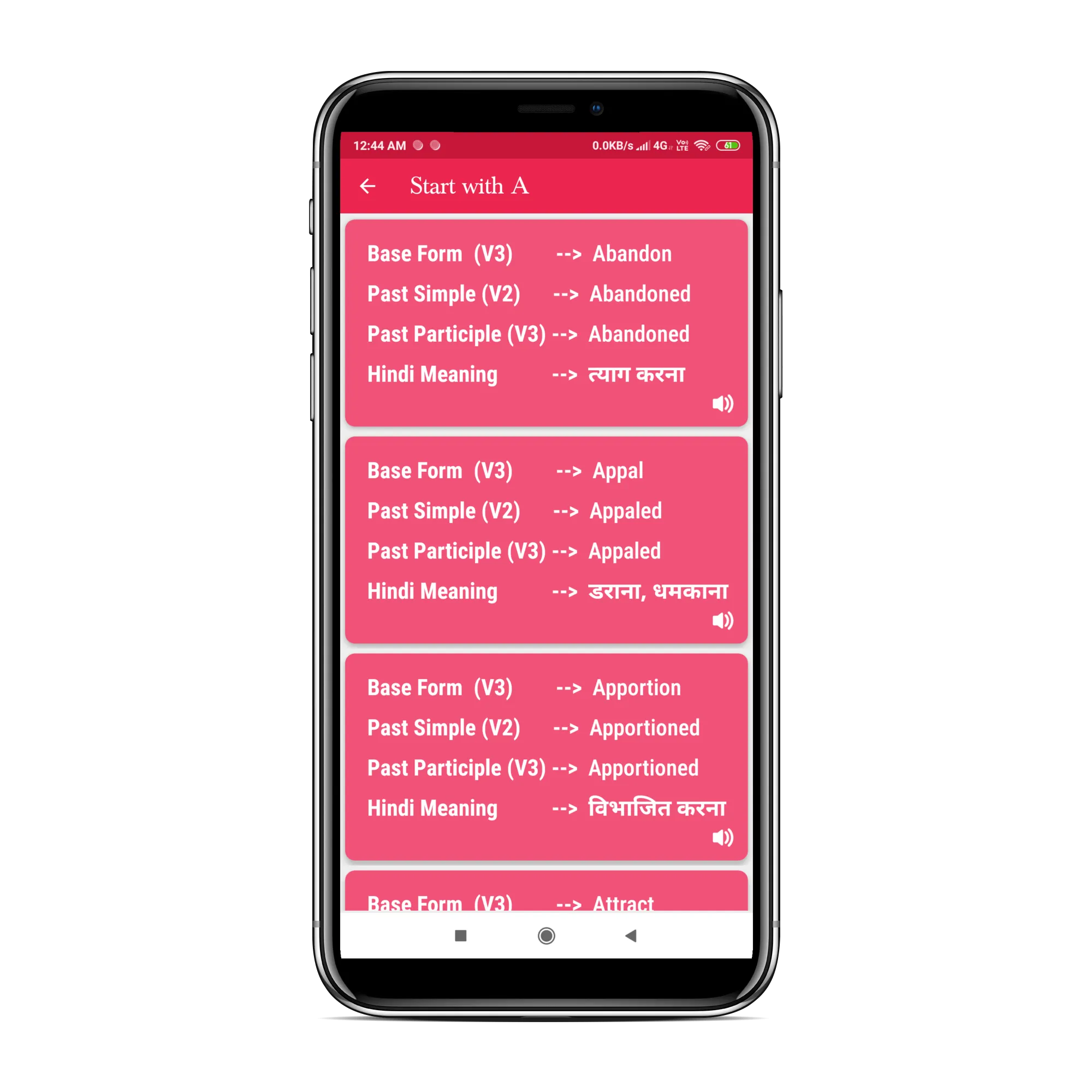 All English Verbs (V1 V2 V3) | Indus Appstore | Screenshot