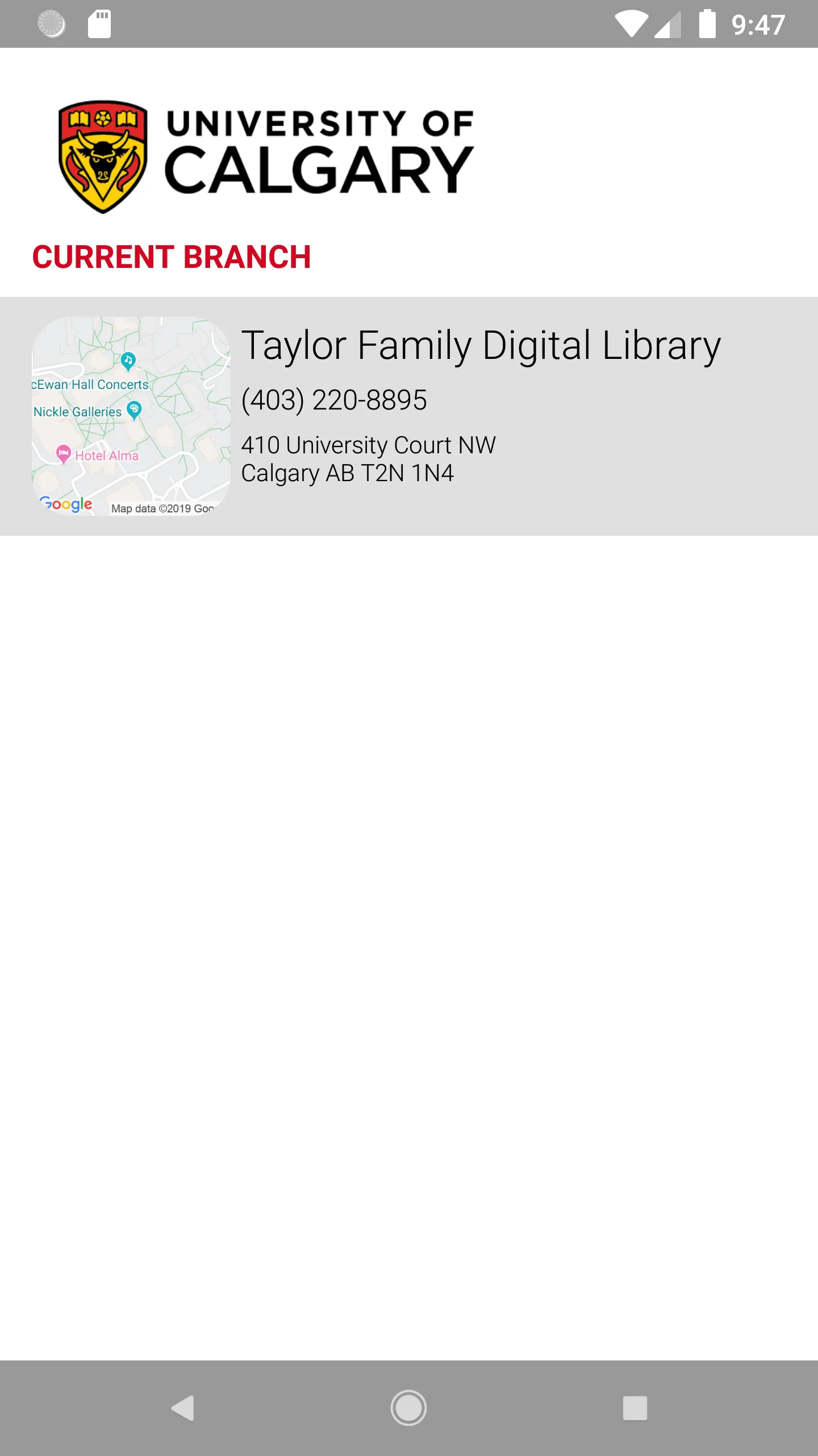 UCalgary Library Self Checkout | Indus Appstore | Screenshot