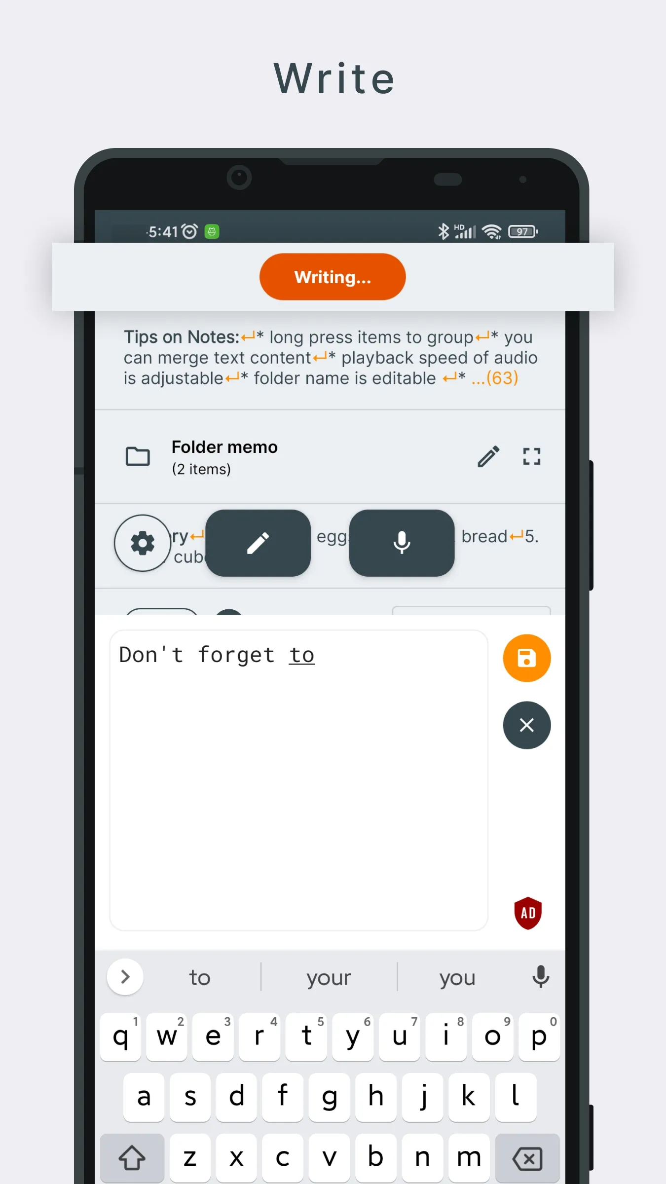 Notes | Tango Tools | Indus Appstore | Screenshot