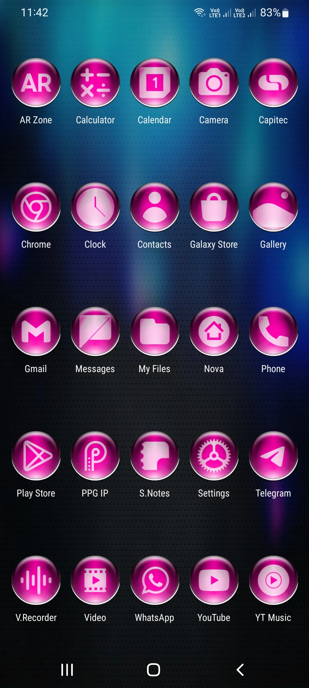 Pink Pixl Glass Icon Pack | Indus Appstore | Screenshot