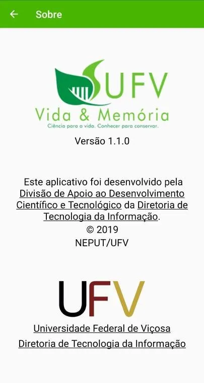 Vida e Memória UFV | Indus Appstore | Screenshot