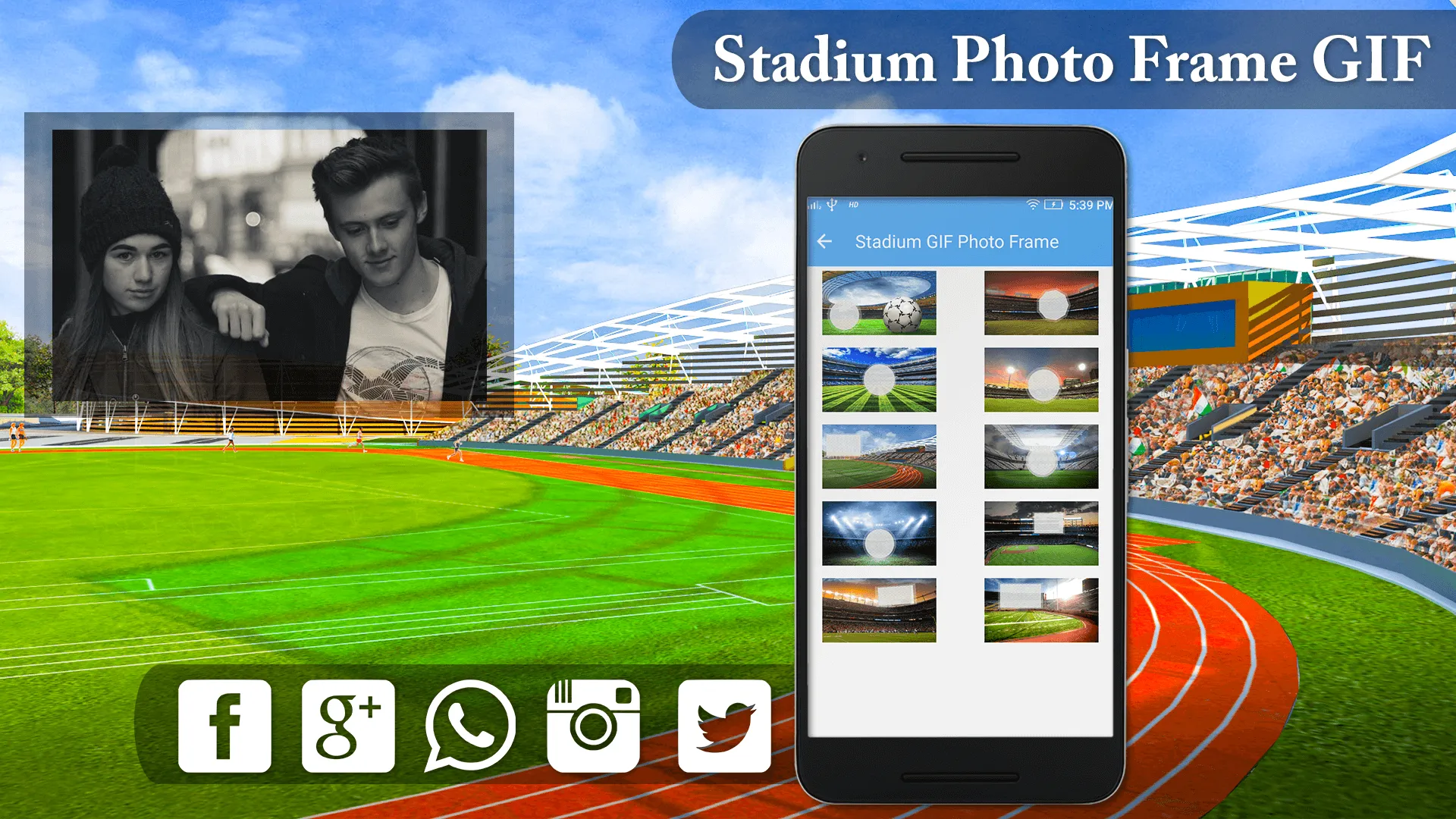 Sports Stadium Photo Frame Edi | Indus Appstore | Screenshot