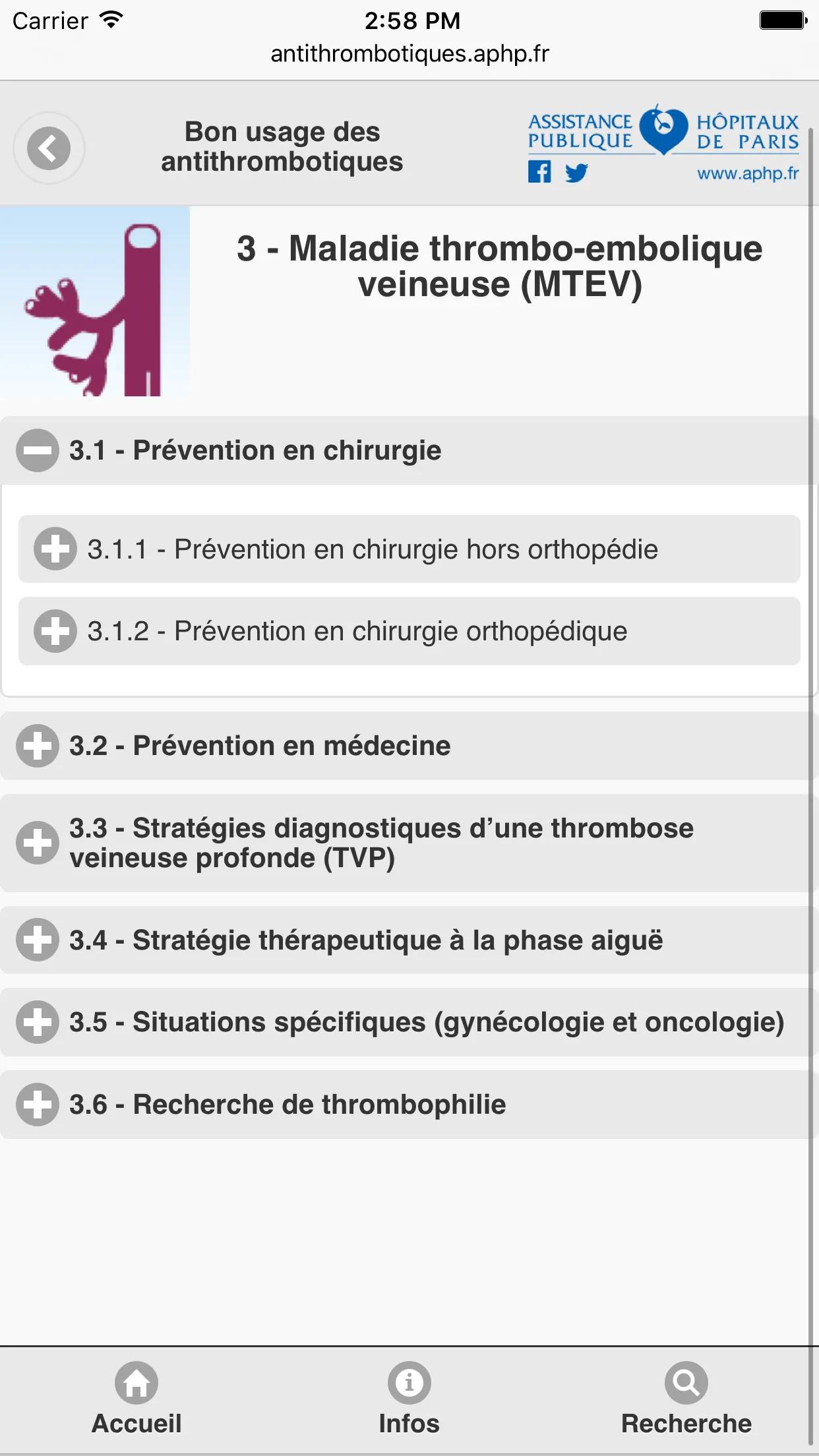 Reco Thromboses AP-HP | Indus Appstore | Screenshot