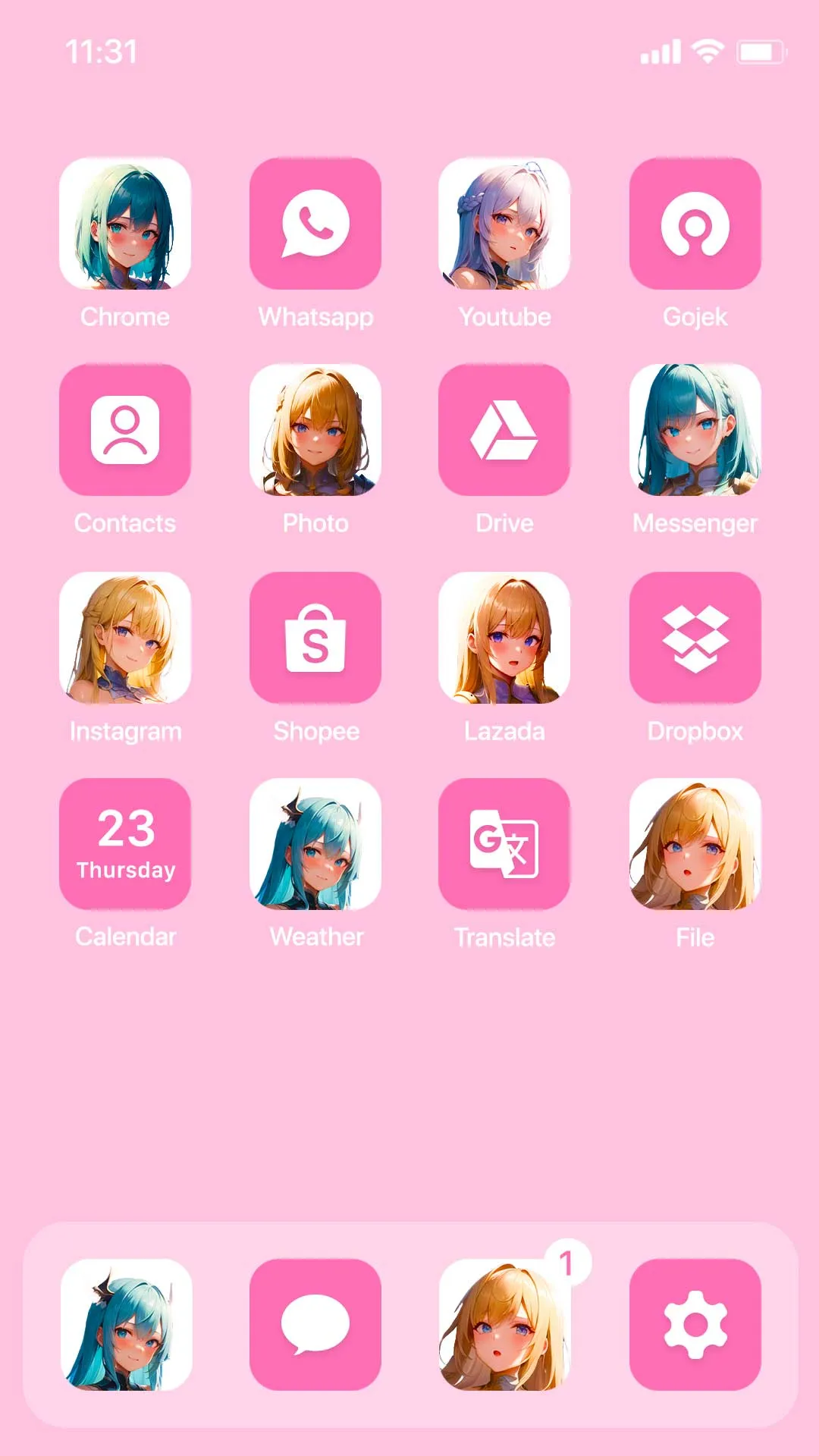 Wow Anime Angel Icon Pack | Indus Appstore | Screenshot