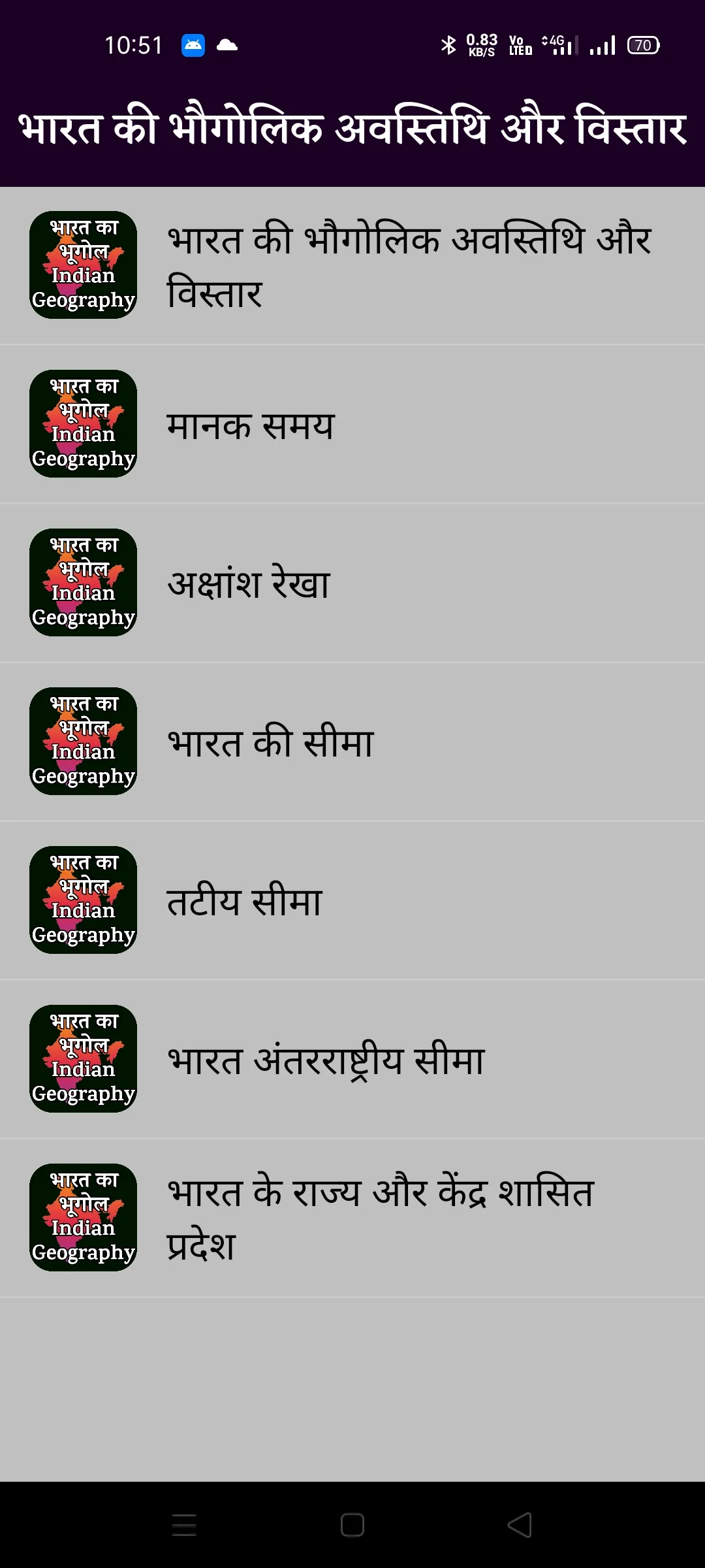 भारत का भूगोल Indian Geography | Indus Appstore | Screenshot