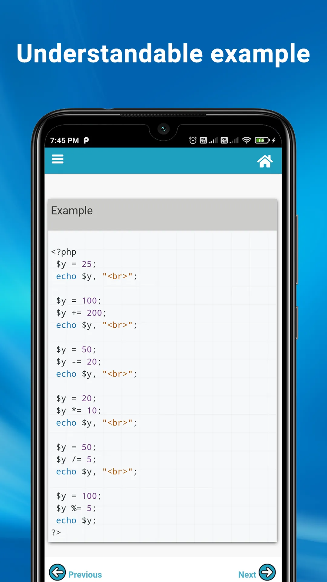 Learn PHP - Example and editor | Indus Appstore | Screenshot