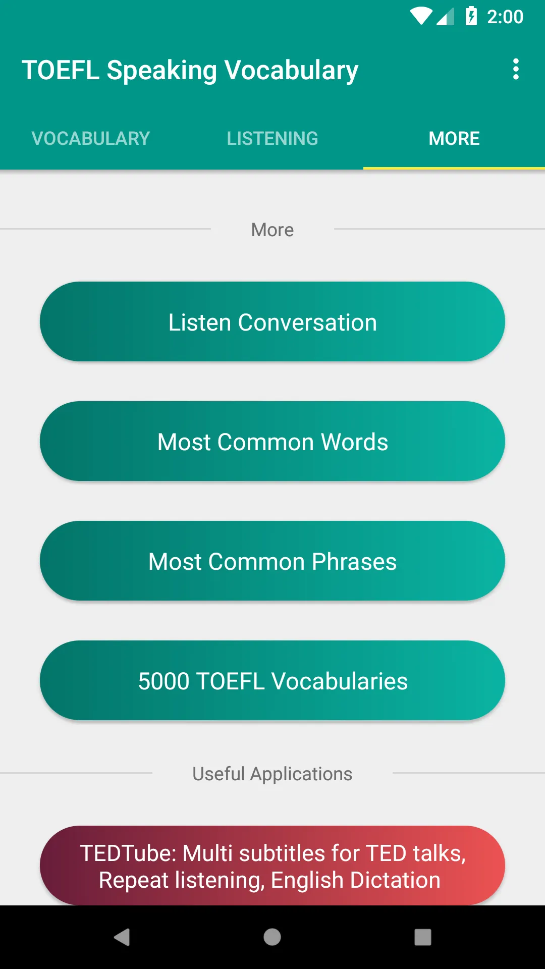 TOEFL Vocabulary & Listening | Indus Appstore | Screenshot