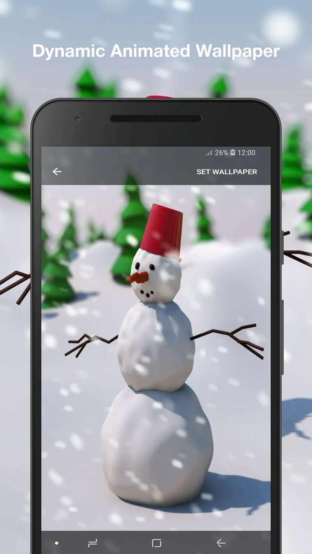 3d Snowman Live Wallpaper | Indus Appstore | Screenshot