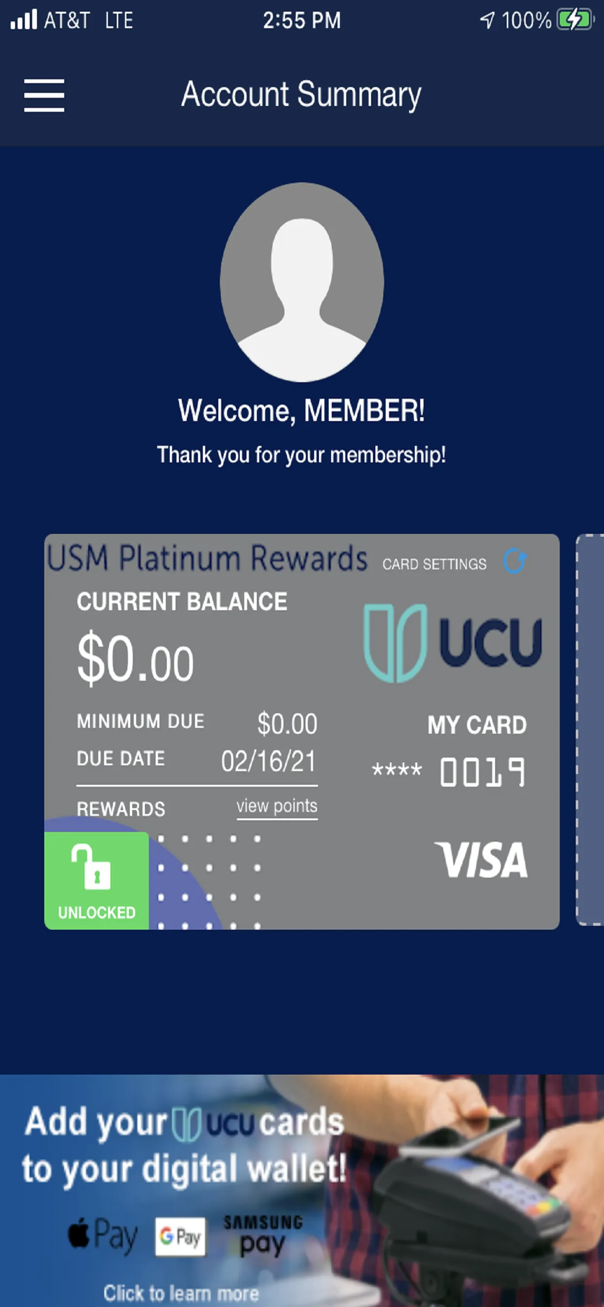 UCU Credit Cards | Indus Appstore | Screenshot