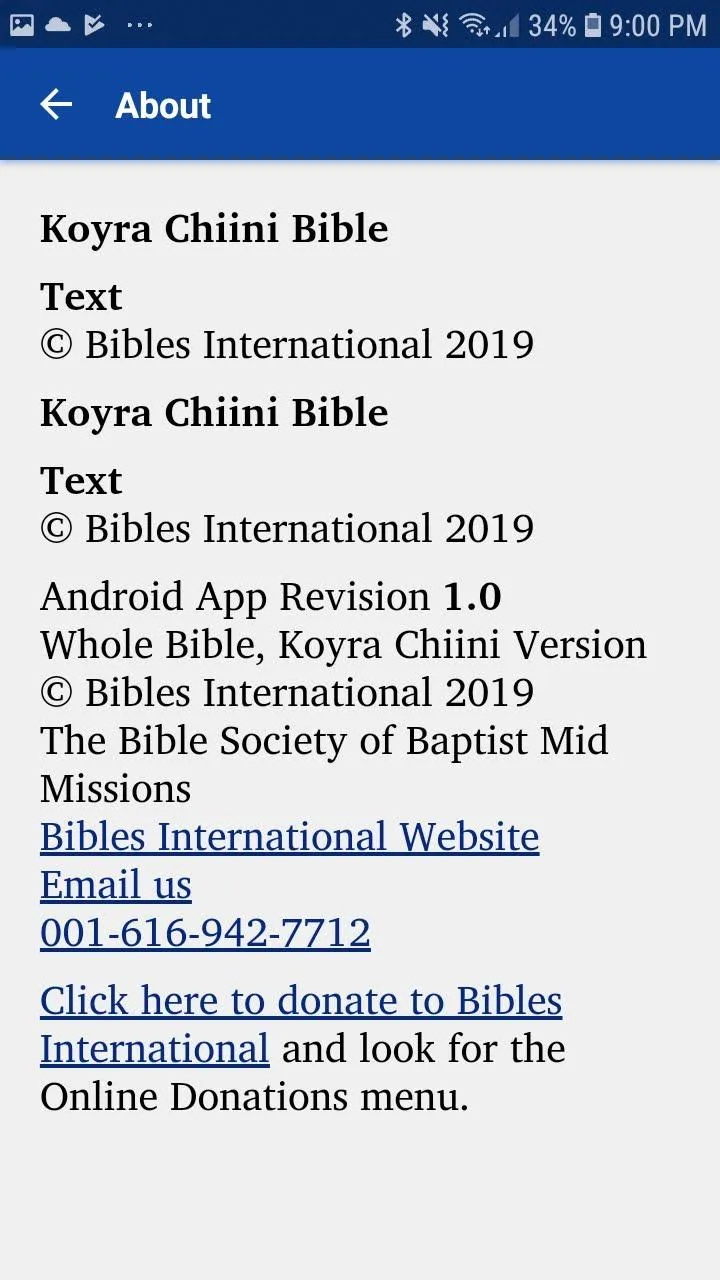 Koyra Chiini, Songhay Bible | Indus Appstore | Screenshot