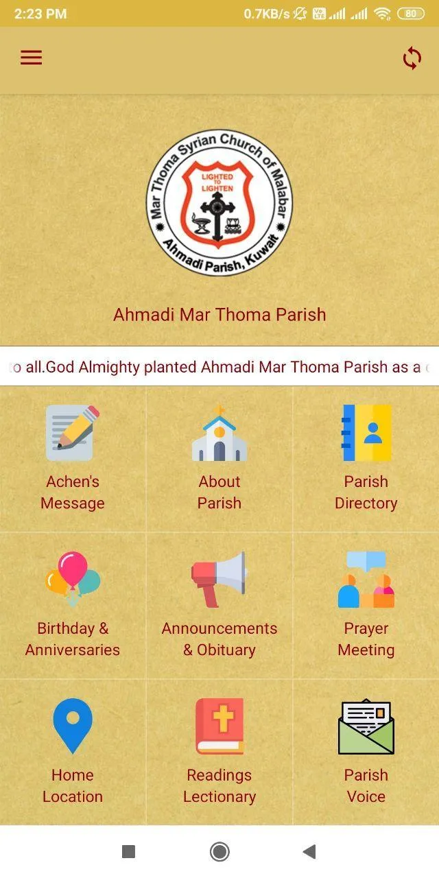 Ahmadi Mar Thoma Parish Kuwait | Indus Appstore | Screenshot