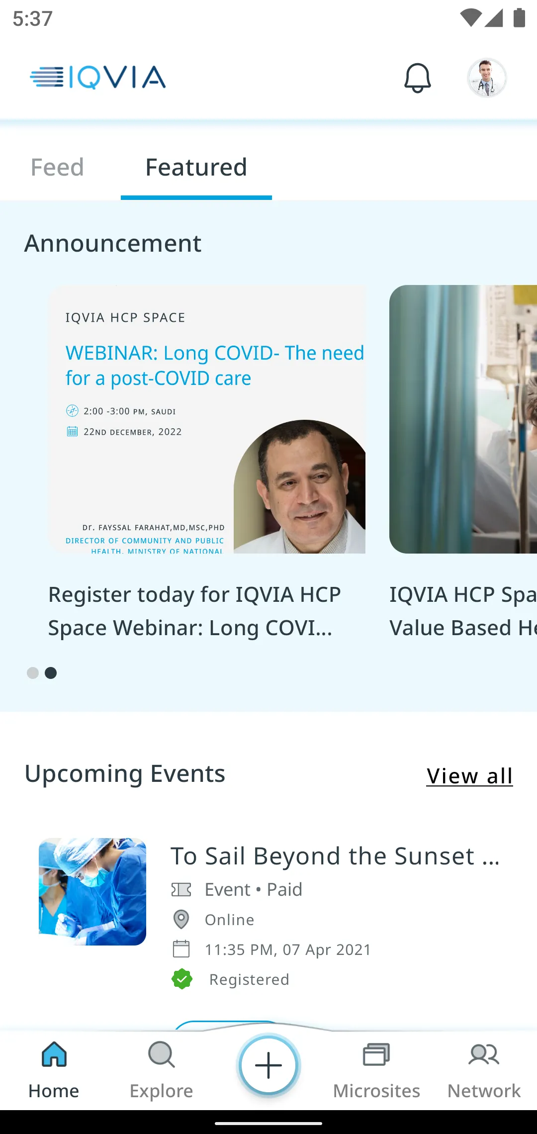 IQVIA HCP Space | Indus Appstore | Screenshot