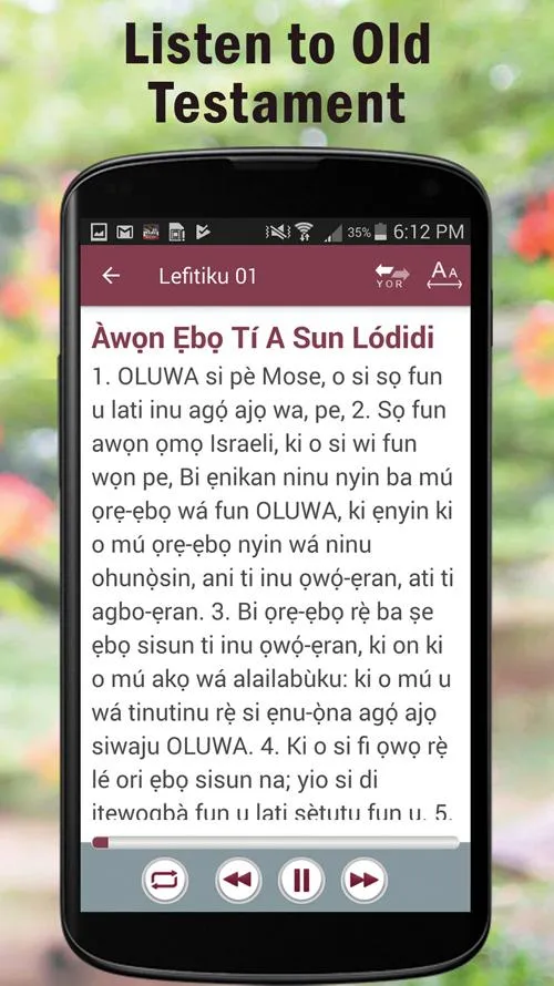 Yoruba Audio Bible | Indus Appstore | Screenshot