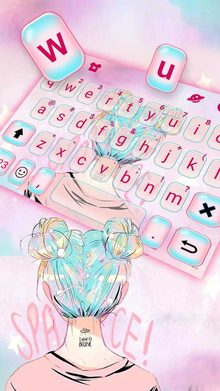 Pastel Pink Girl Keyboard Them | Indus Appstore | Screenshot