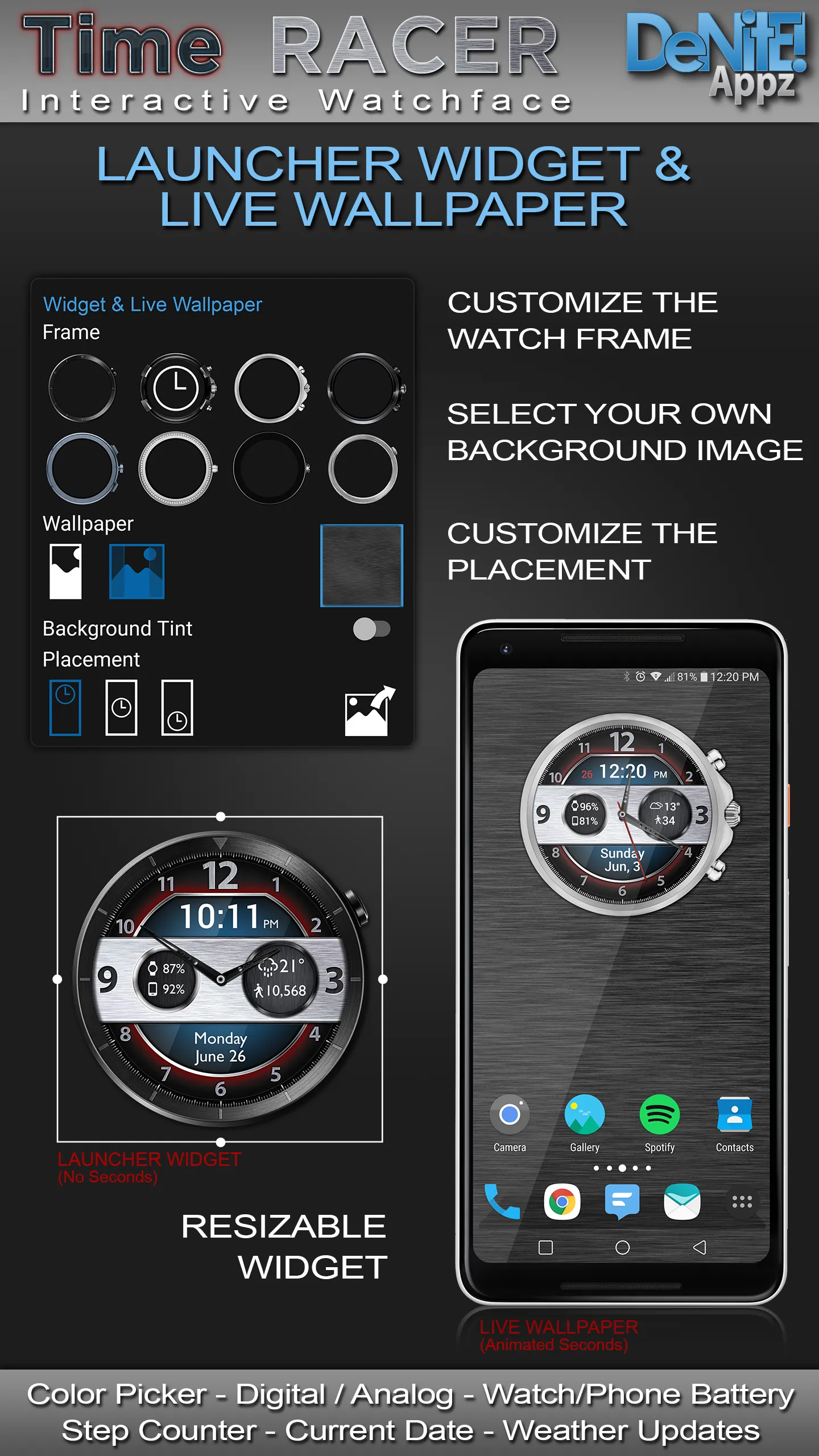 Time Racer HD Watch Face | Indus Appstore | Screenshot