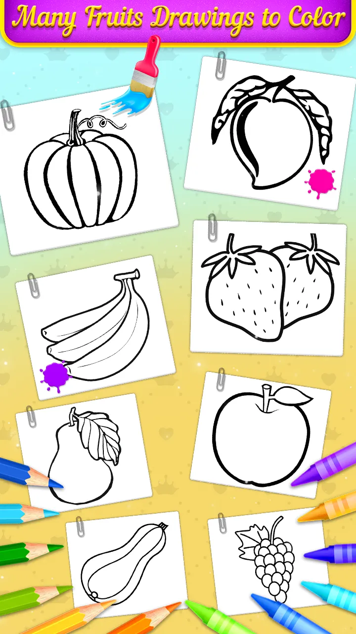 Fruits Coloring Book & Drawing | Indus Appstore | Screenshot