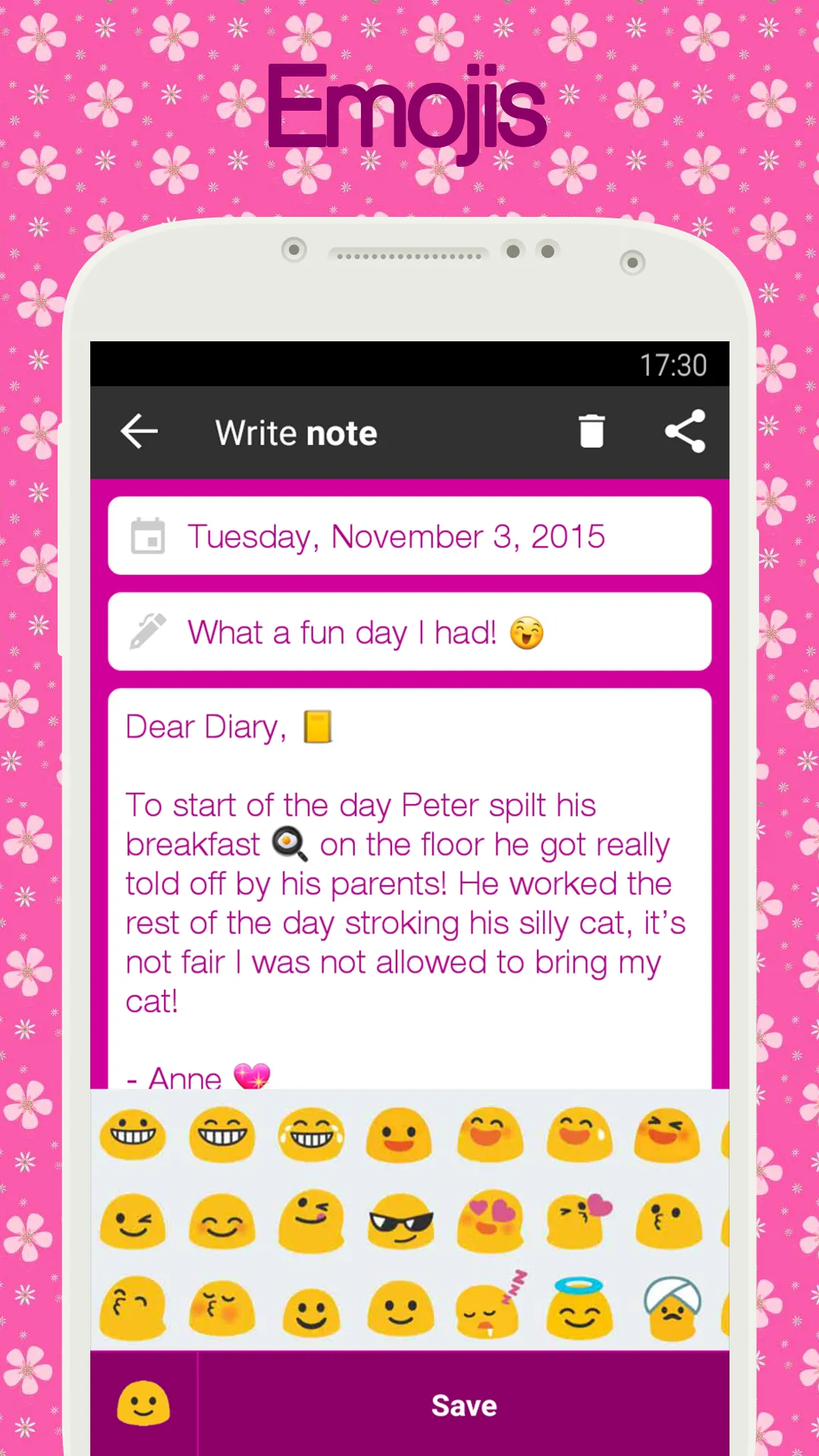 Diary with lock | Indus Appstore | Screenshot