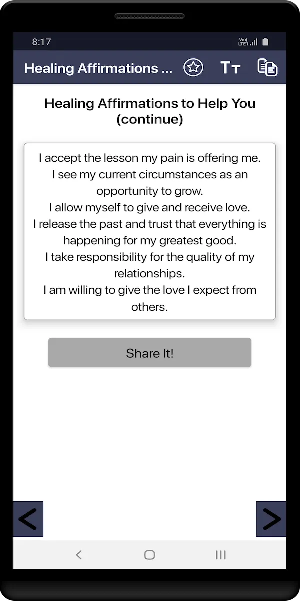 Healing Affirmations Offline | Indus Appstore | Screenshot