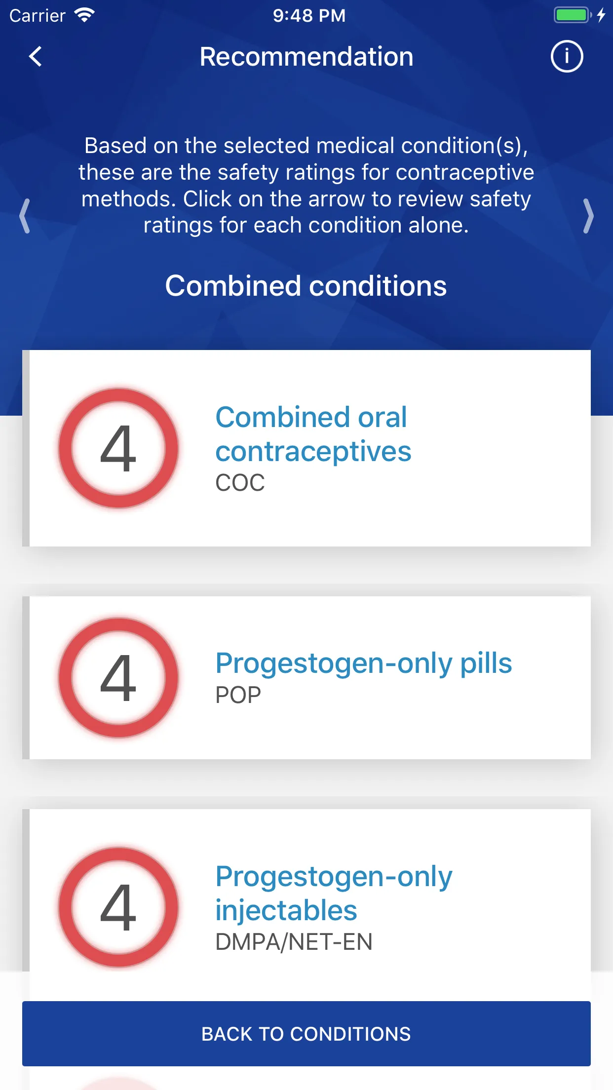 WHO Contraception tool | Indus Appstore | Screenshot