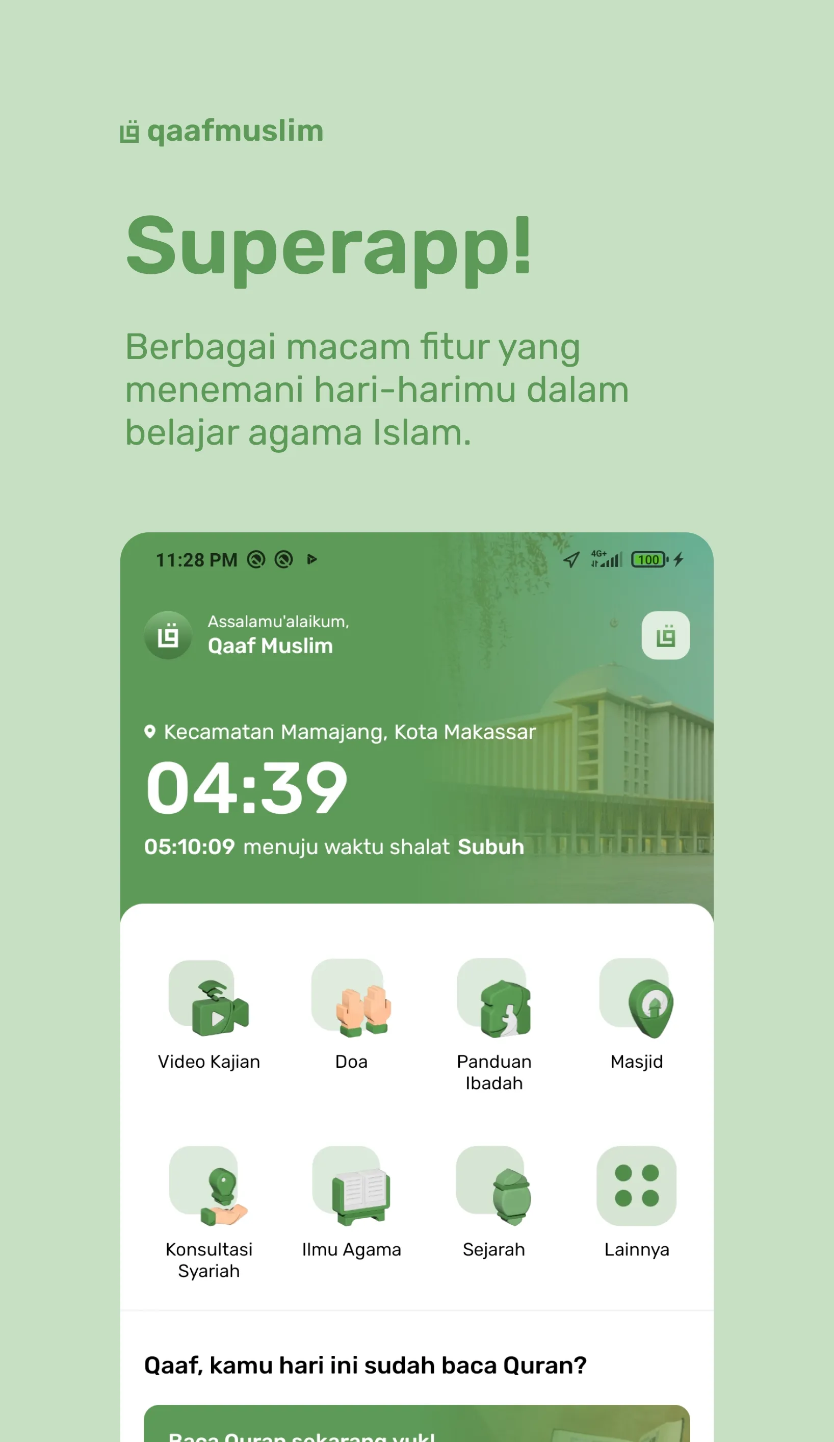 Qaaf Muslim: Quran & Prayer | Indus Appstore | Screenshot