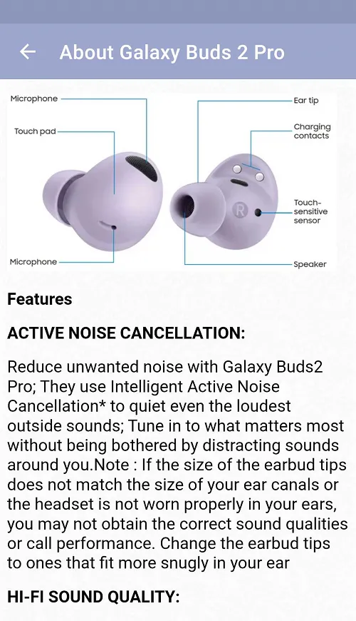 Galaxy Buds 2 Pro Guide | Indus Appstore | Screenshot