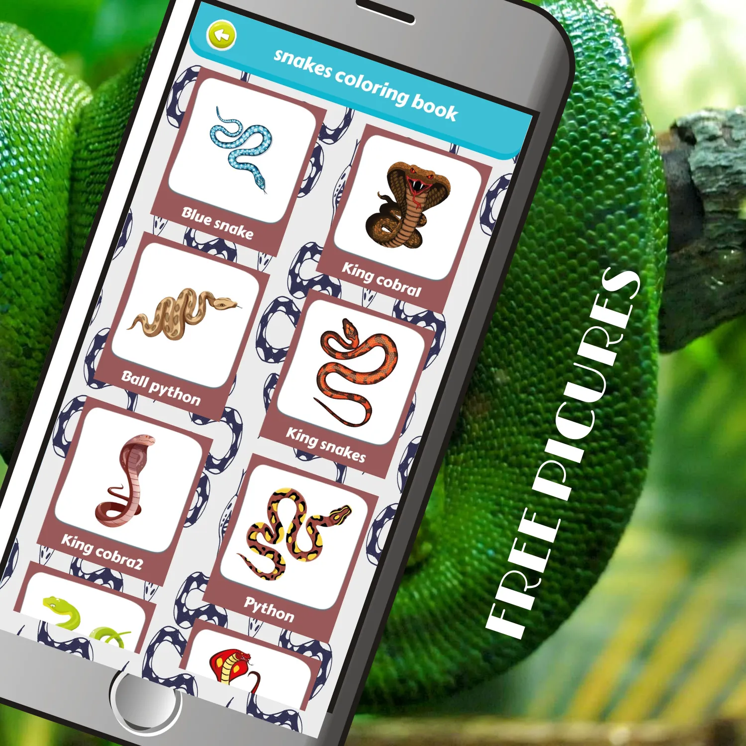 Snake drawing coloring book | Indus Appstore | Screenshot