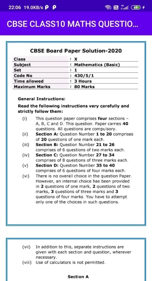 CBSE Class10 Maths Question Pa | Indus Appstore | Screenshot