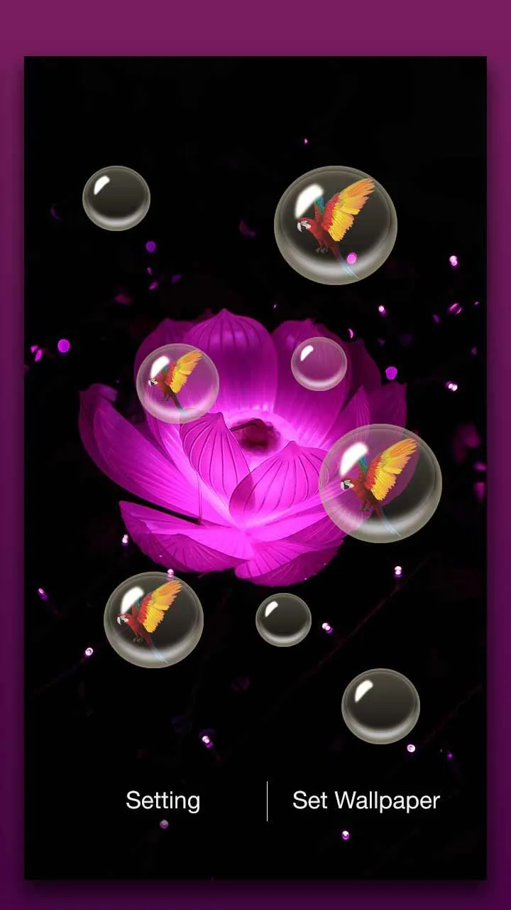 Neon Flowers Live Wallpaper | Indus Appstore | Screenshot