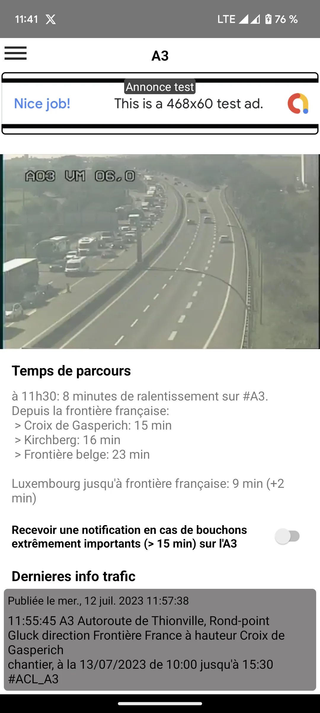 Info Trafic Luxembourg | Indus Appstore | Screenshot