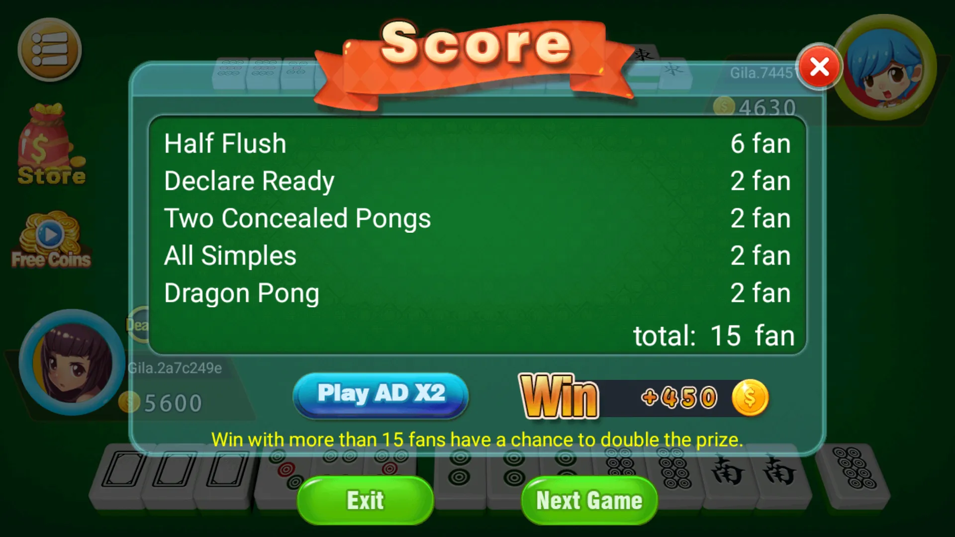 Mahjong 2P: Chinese Mahjong | Indus Appstore | Screenshot