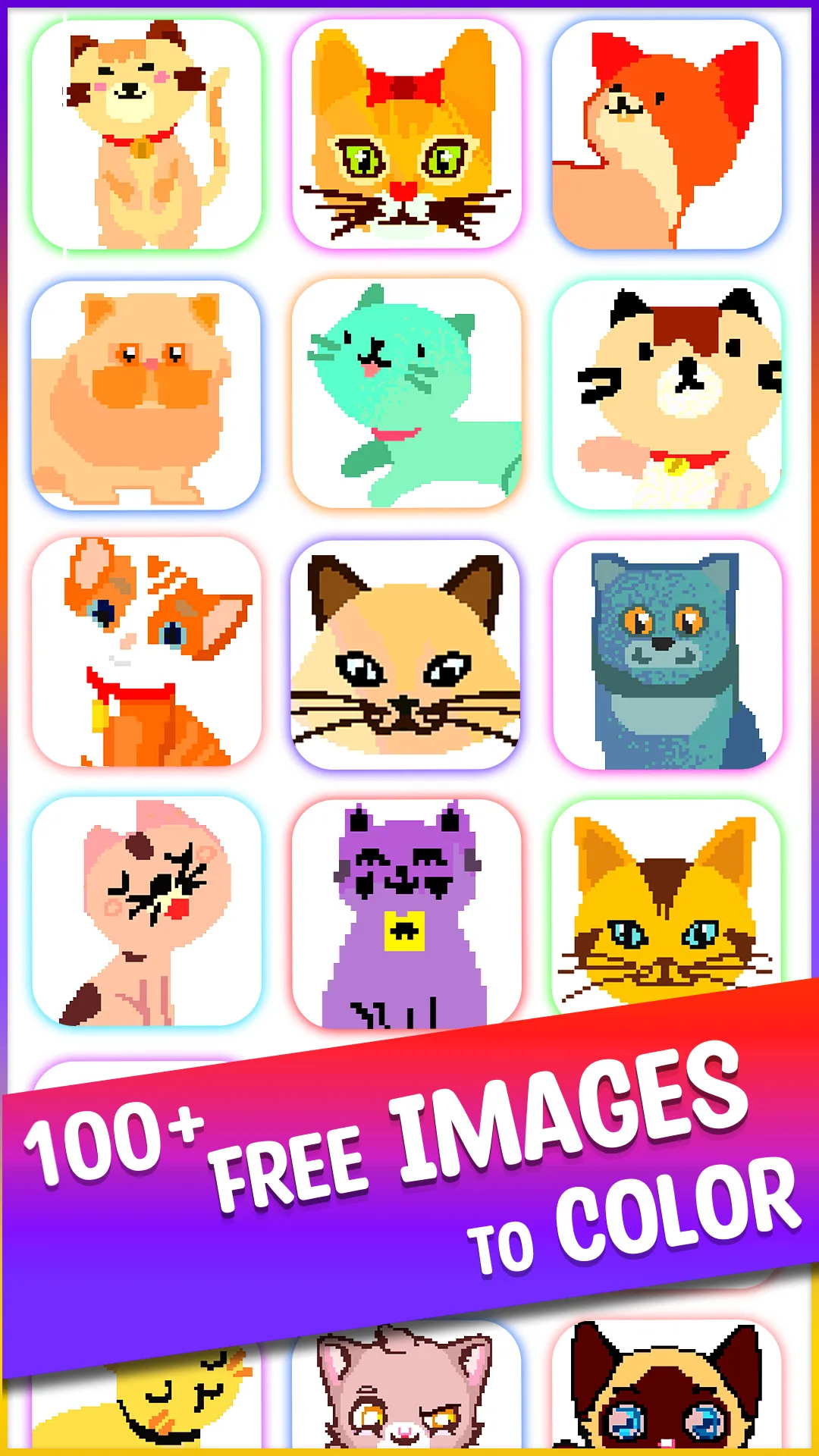 Cats Pixel Art Coloring Book | Indus Appstore | Screenshot