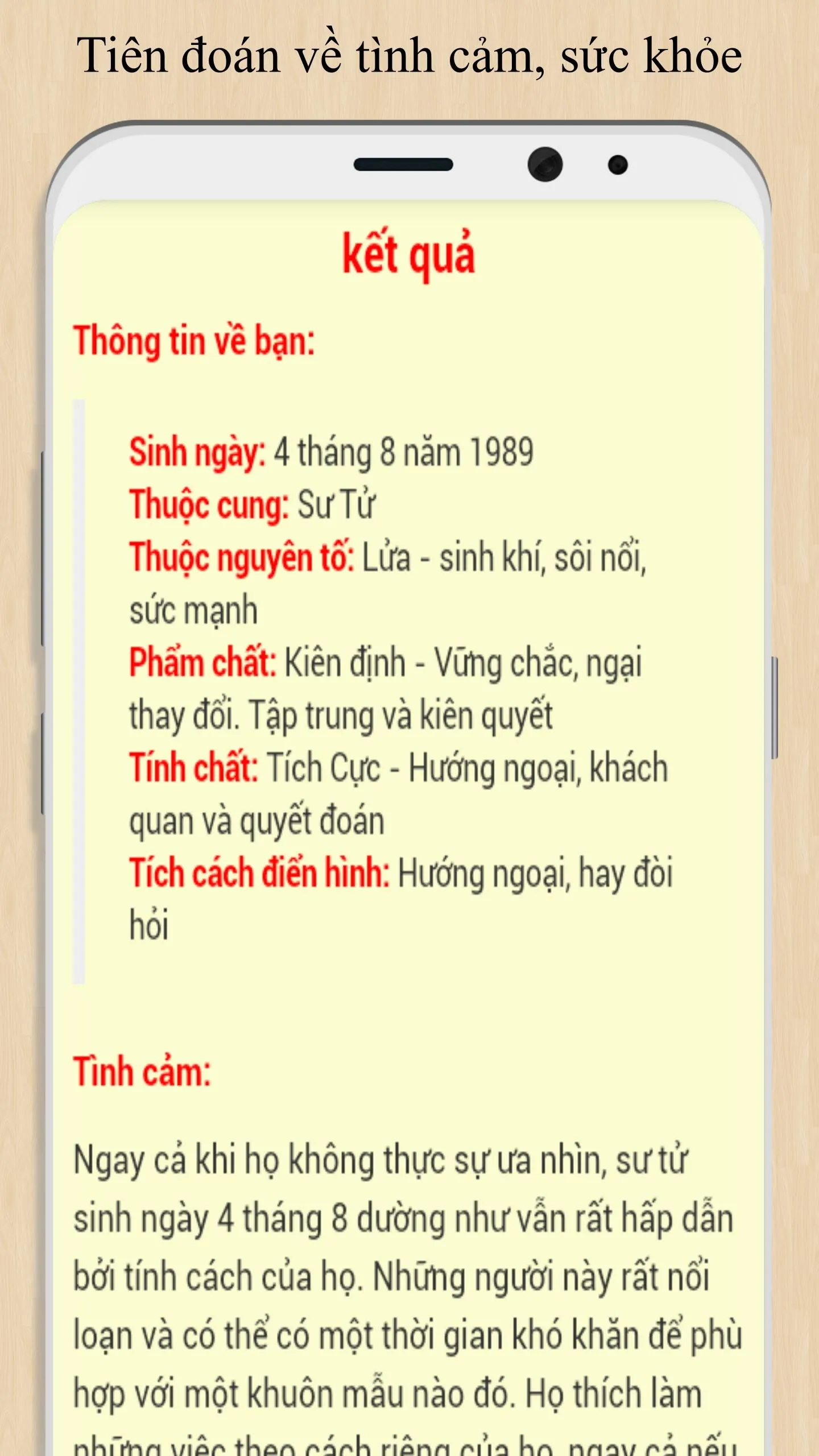 Bói ngày tháng năm sinh | Indus Appstore | Screenshot