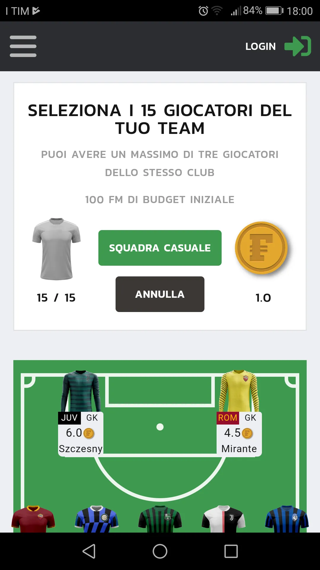 Fantaliveseriea | Indus Appstore | Screenshot